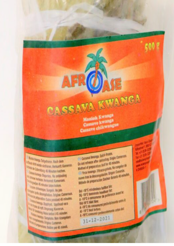 AFROASE Frozen Cassava Kwanga 500g