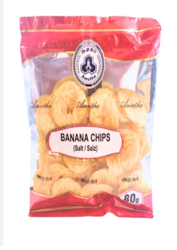 AMUTHA Banana Chips Salt/Spicy 80g