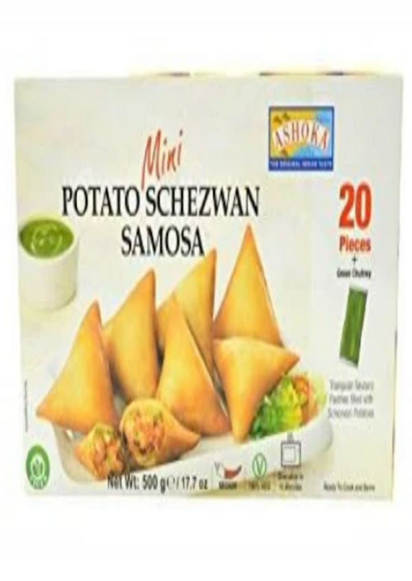 ASHOKA Frozen Mini Potato Schezwan Samosa 800g