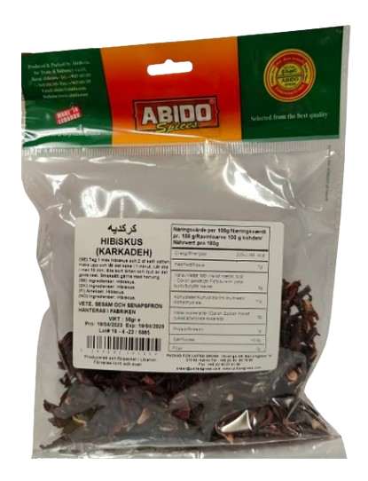 Abido Sun Dried Red Hibiscus 50g