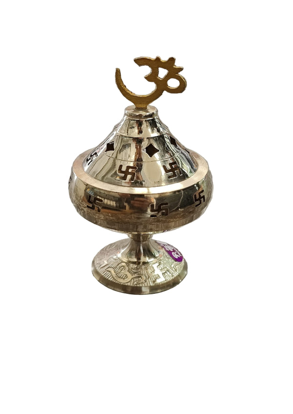 Brass Akhand DIya With Cover