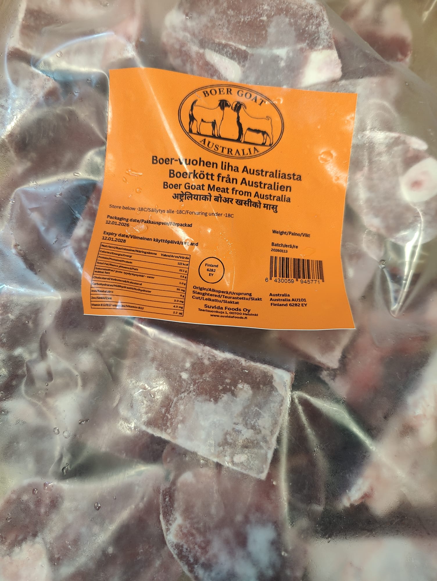 Frozen Boer Goat Meat Cubes (AUS) /kg – IndianMarket