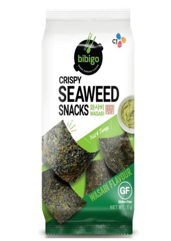 BIBIGO Crispy Seaweed Snacks Wasabi Flv. 5g