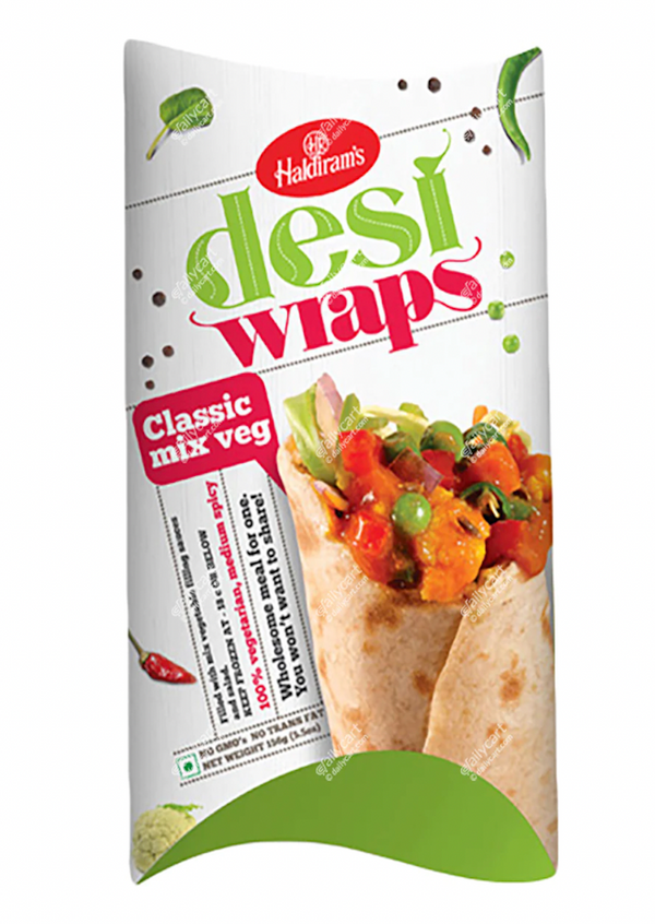 HALDIRAMS Frozen Mix Veg Wrap 156g