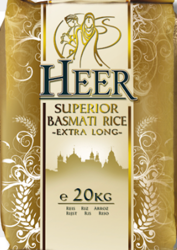 HEER Long Grain Basmati Rice 20kg