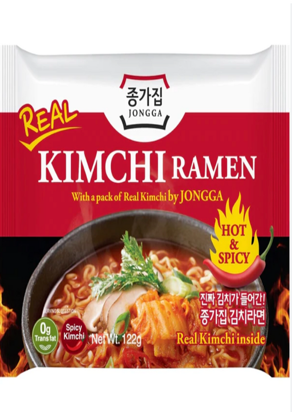 JONGGA Kimchi Ramen Instant Noodles 122g