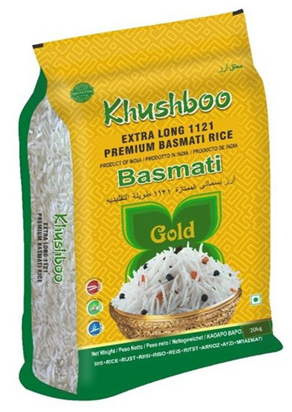 KHUSHBOO Extra Long 1121 Premium Basmati Rice 20kg