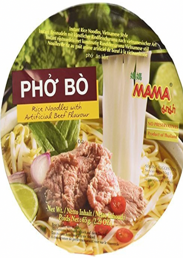 MAMA Pho Bo Bowl Beef Rice Noodles 65g