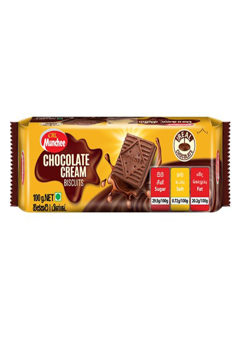 Munchee Label MUNCHEE Chocolate Cream Biscuits 100g – IndianMarket