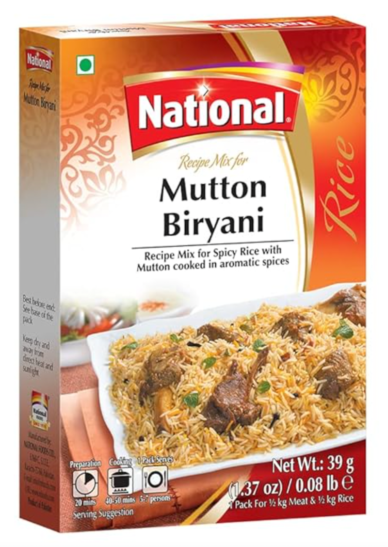 NATIONAL Mutton Biryani 78g – IndianMarket