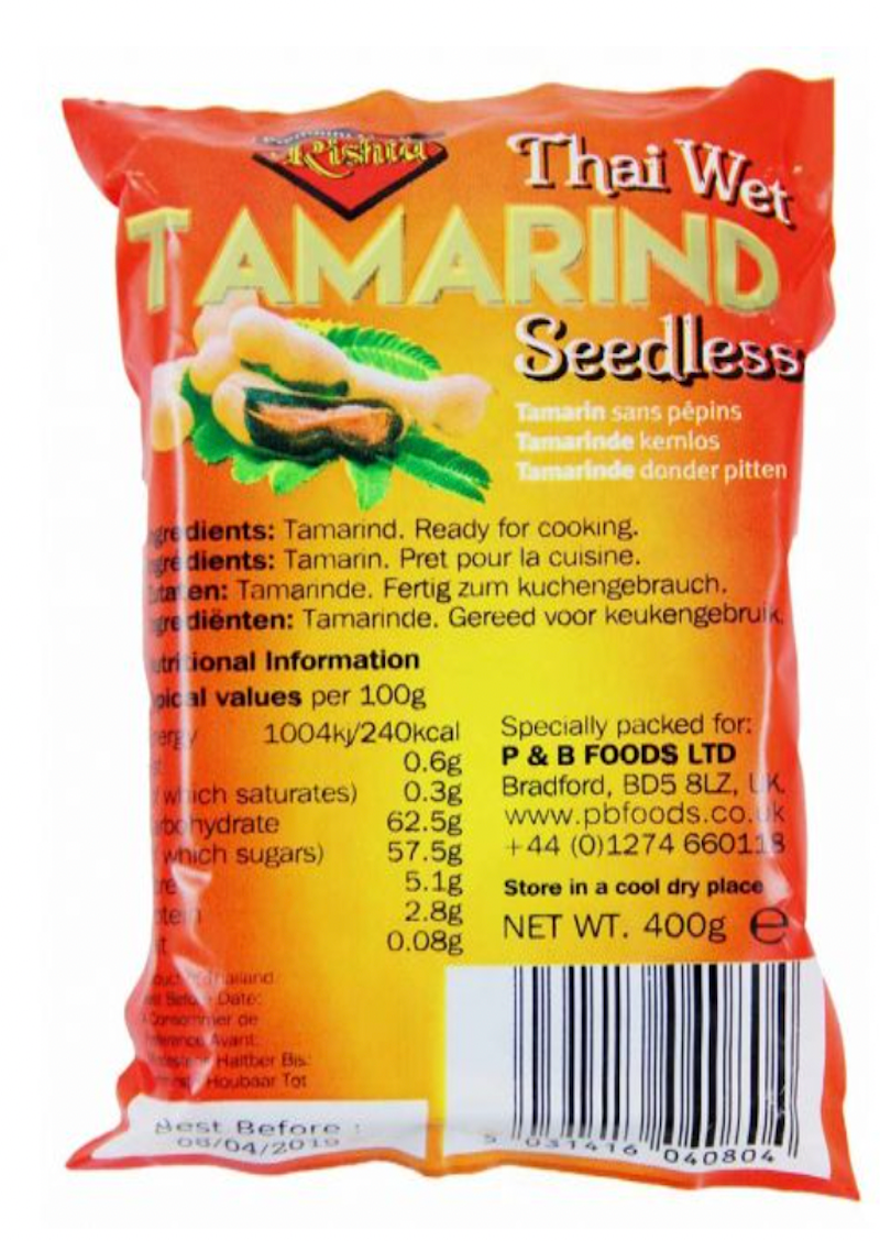 RISHTA Tamarind Seedless 400g – IndianMarket