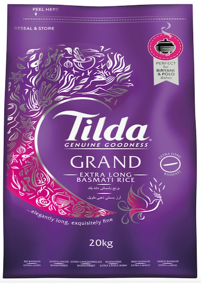 TILDA Grand Extra Long Basmati Rice 20kg