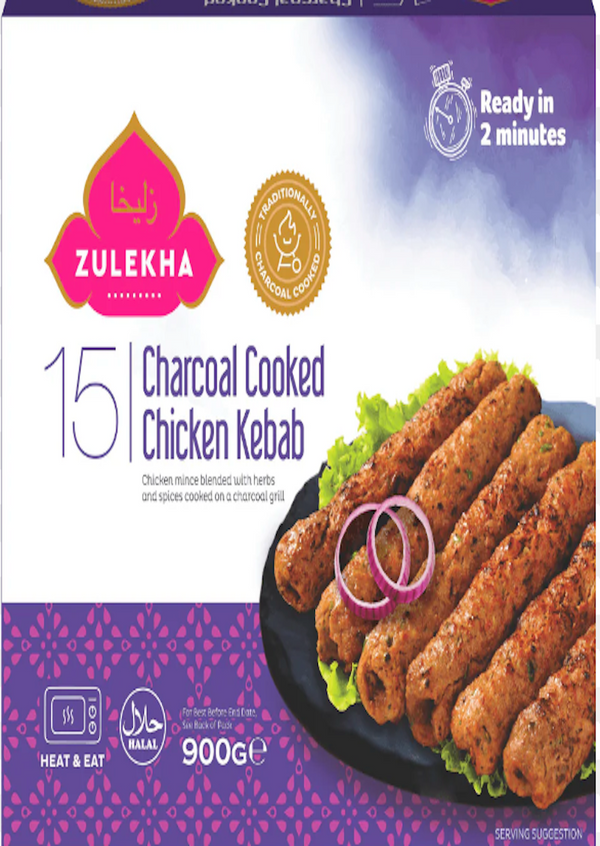 ZULEKHA Charcoal Chicken Kebab 900g