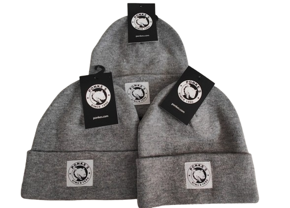 Ponke's Winter Hat (Grey, one size) X 3pcs